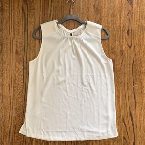Loft cream sleeveless top/shell
